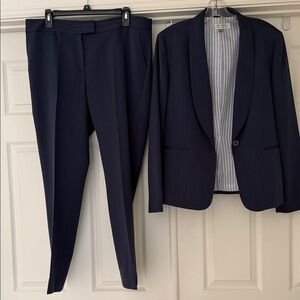 Tahari Navy Women's Blazer and Pants Set